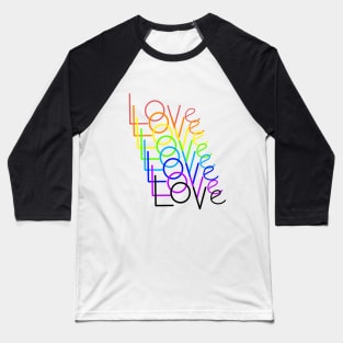 Rainbow Love Baseball T-Shirt